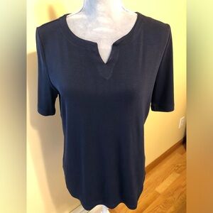 Talbots, LP, 100% Pima Cotton dark blue T-Shirt.